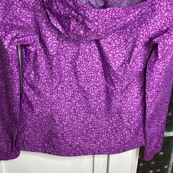 💕 Columbia pink purple rain jacket hooded windbreaker sz Medium nwot 💕 - Picture 4 of 14